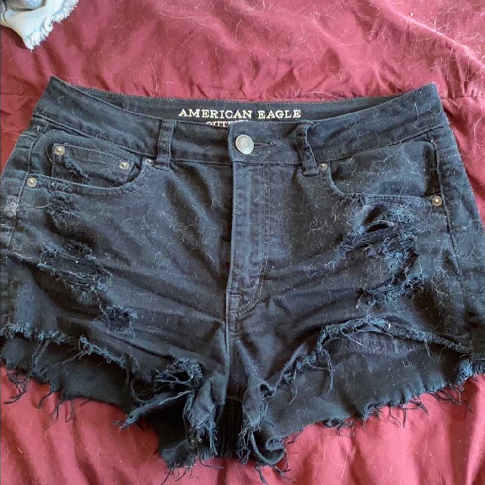 American Eagle Hi Rise Festival Short in Black